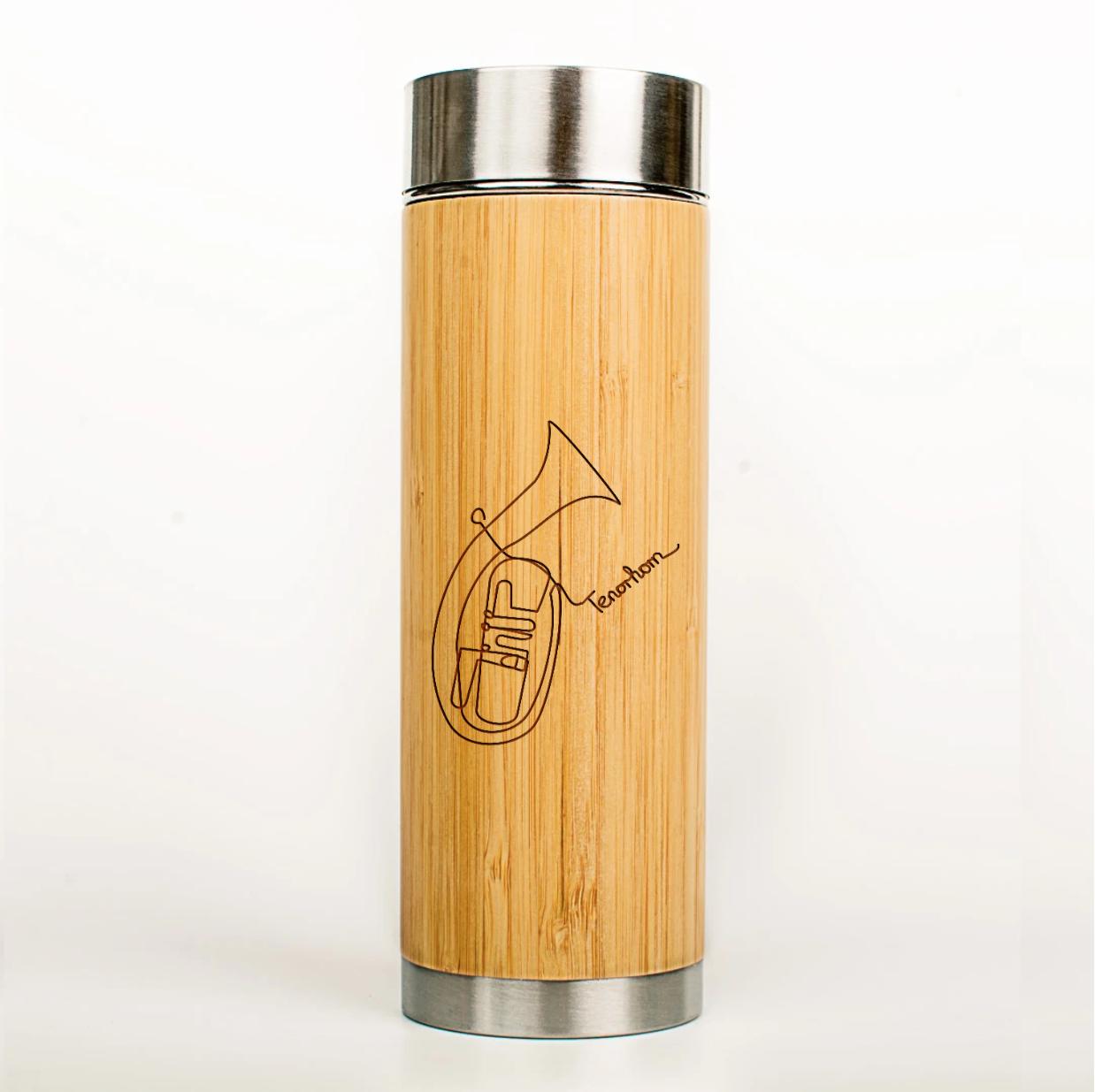 Musiker Bio-Bambus Thermoskanne - One-Line