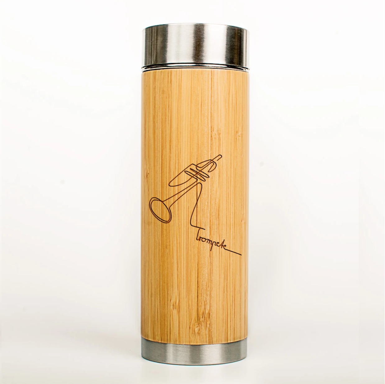 Musiker Bio-Bambus Thermoskanne - One-Line