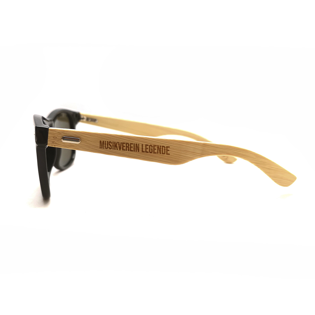Sonnenbrille "Musikverein Legende" mit Bambus-Bügeln