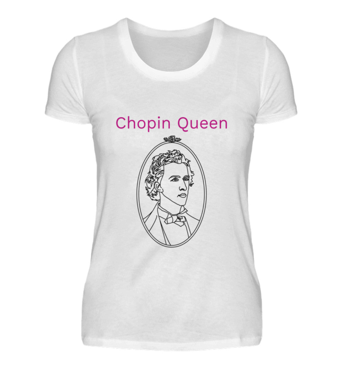 Lustiges Musiker Damen T-Shirt Chopin Queen