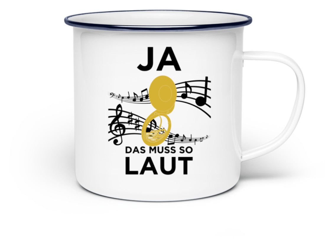 Sousaphon Kaffeetasse Emaille