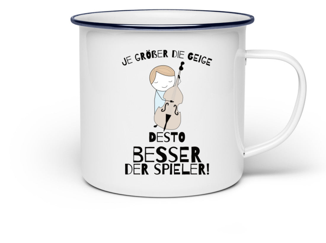 Emaille Tasse Kontrabass