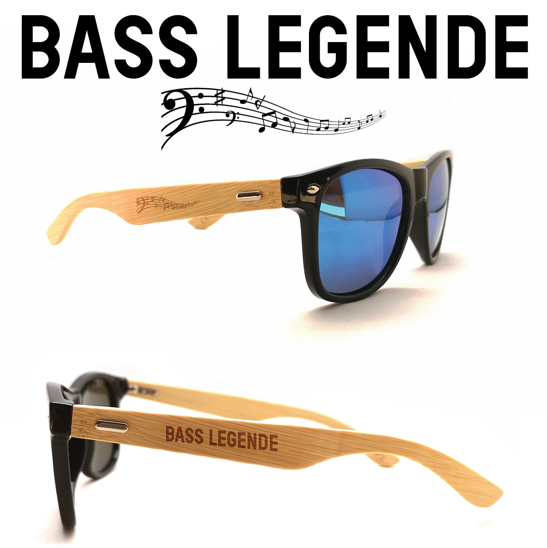 Musiker Sonnenbrille "Bass Legende" mit Bambus-Bügeln