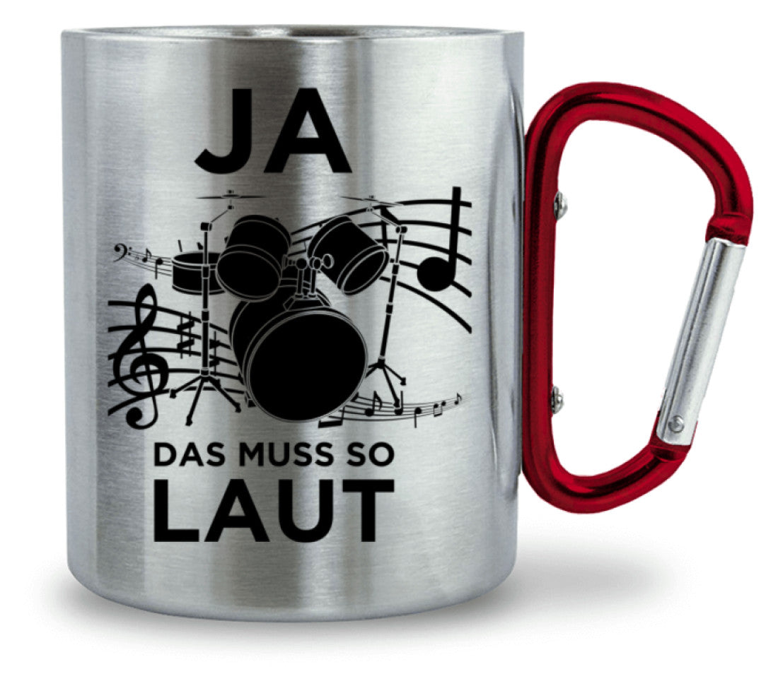 Edelstahl Tasse Schlagzeug mit Karabiner