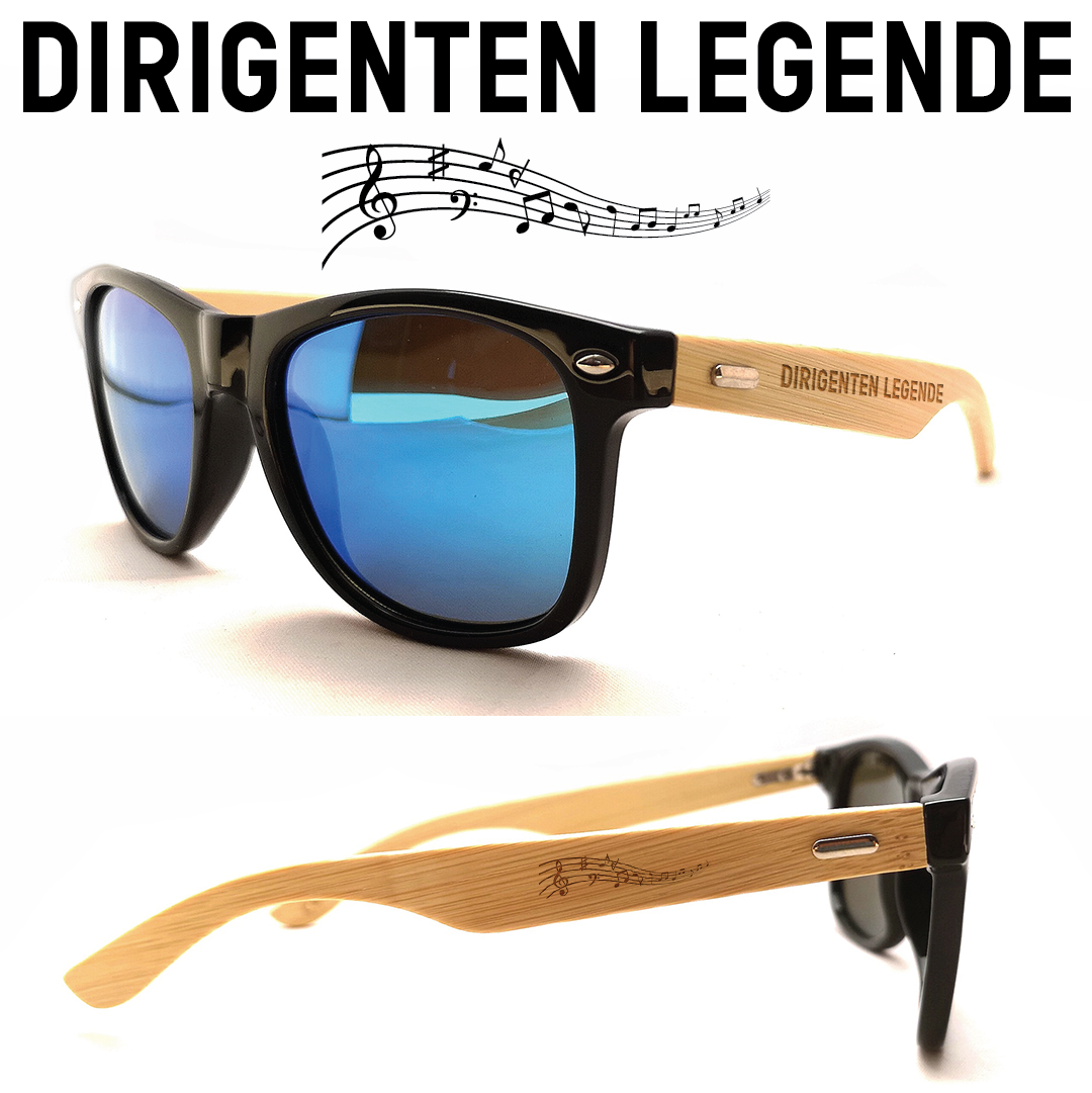 Musiker Sonnenbrille "Dirigenten Legende" mit Bambus-Bügeln