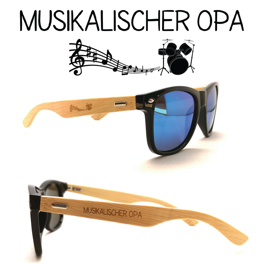 Musiker Sonnenbrillen Schlagzeug Opa