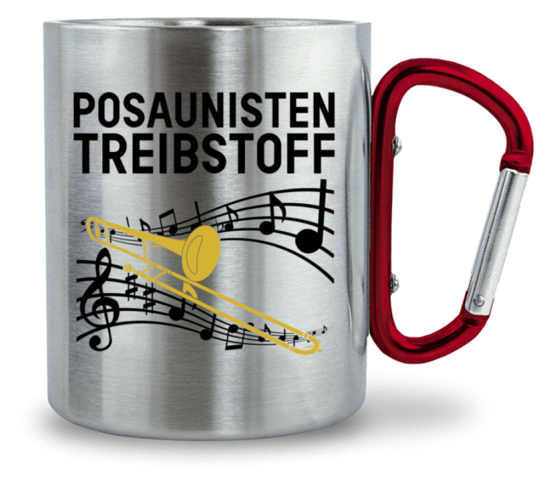 Edelstahl Tasse Posaune mit Karabiner