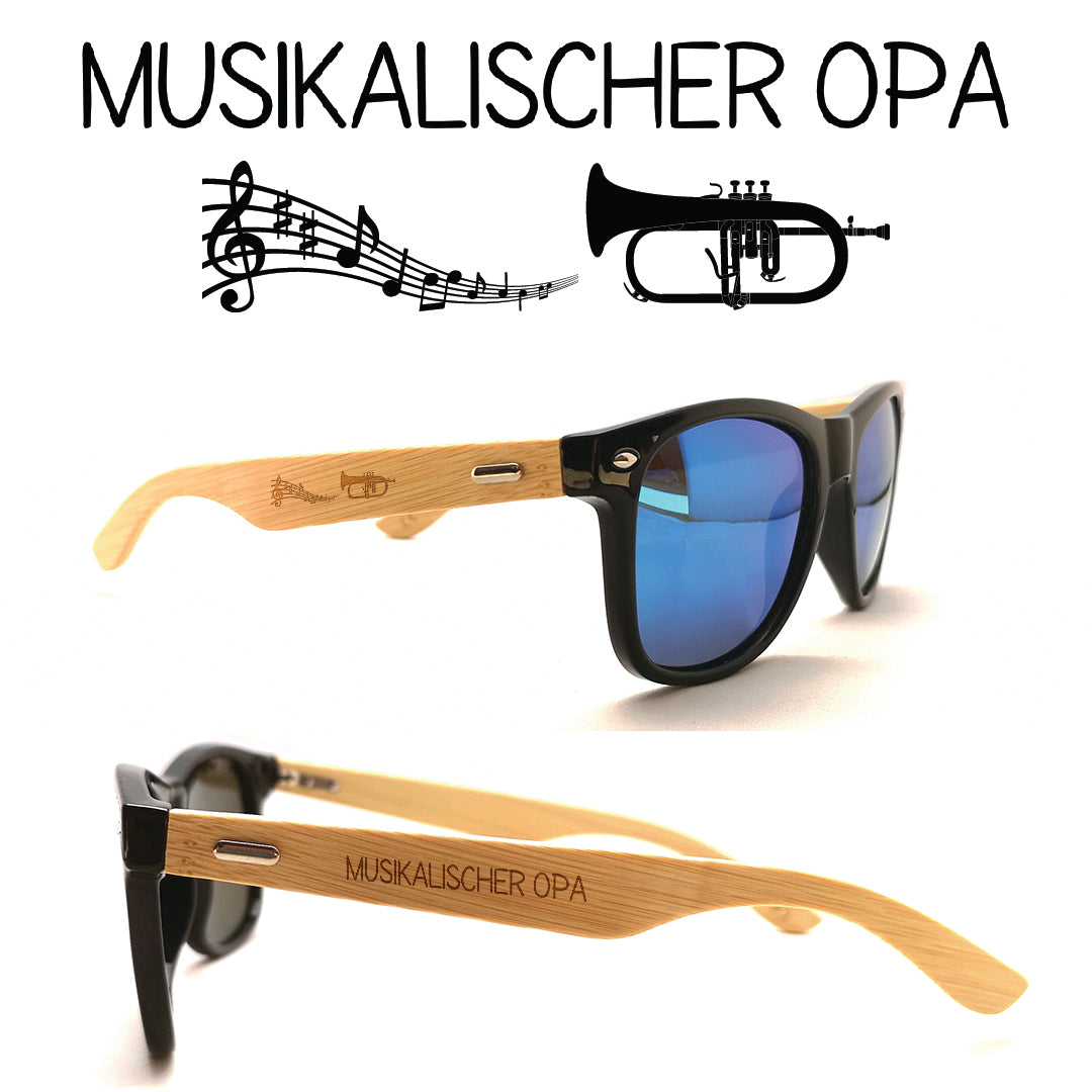 Musiker Sonnenbrillen Flügelhorn Opa