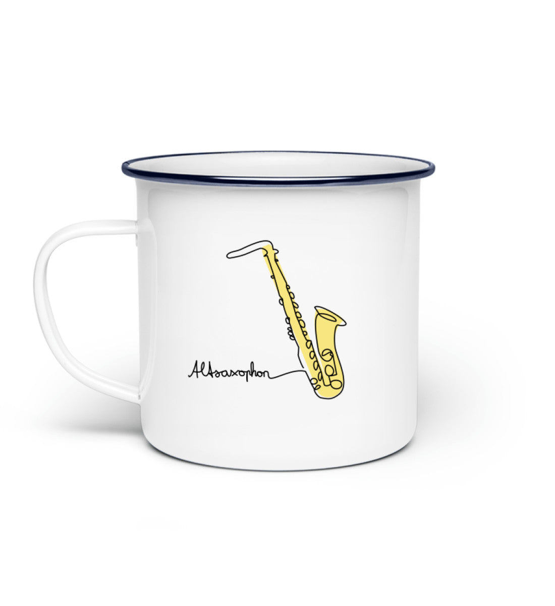 Alt-Saxophon Emaille Tasse