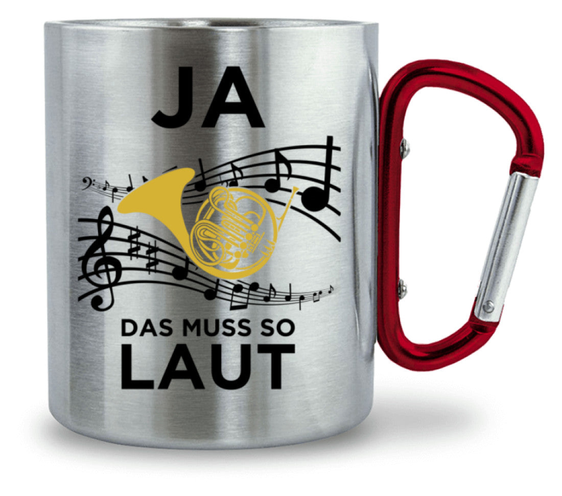 Edelstahl Tasse Horn