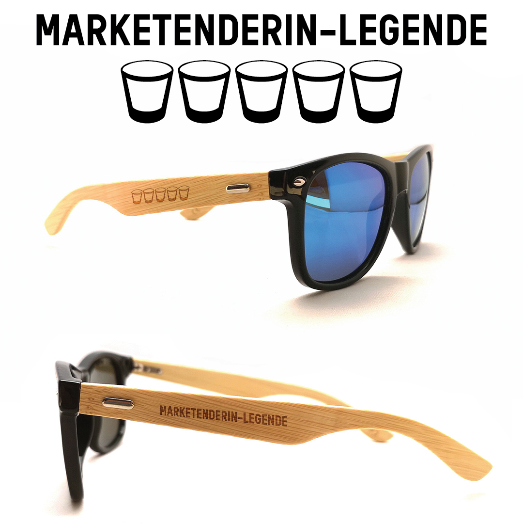 Sonnenbrille "Marketenderin Legende" mit Bambus-Bügeln