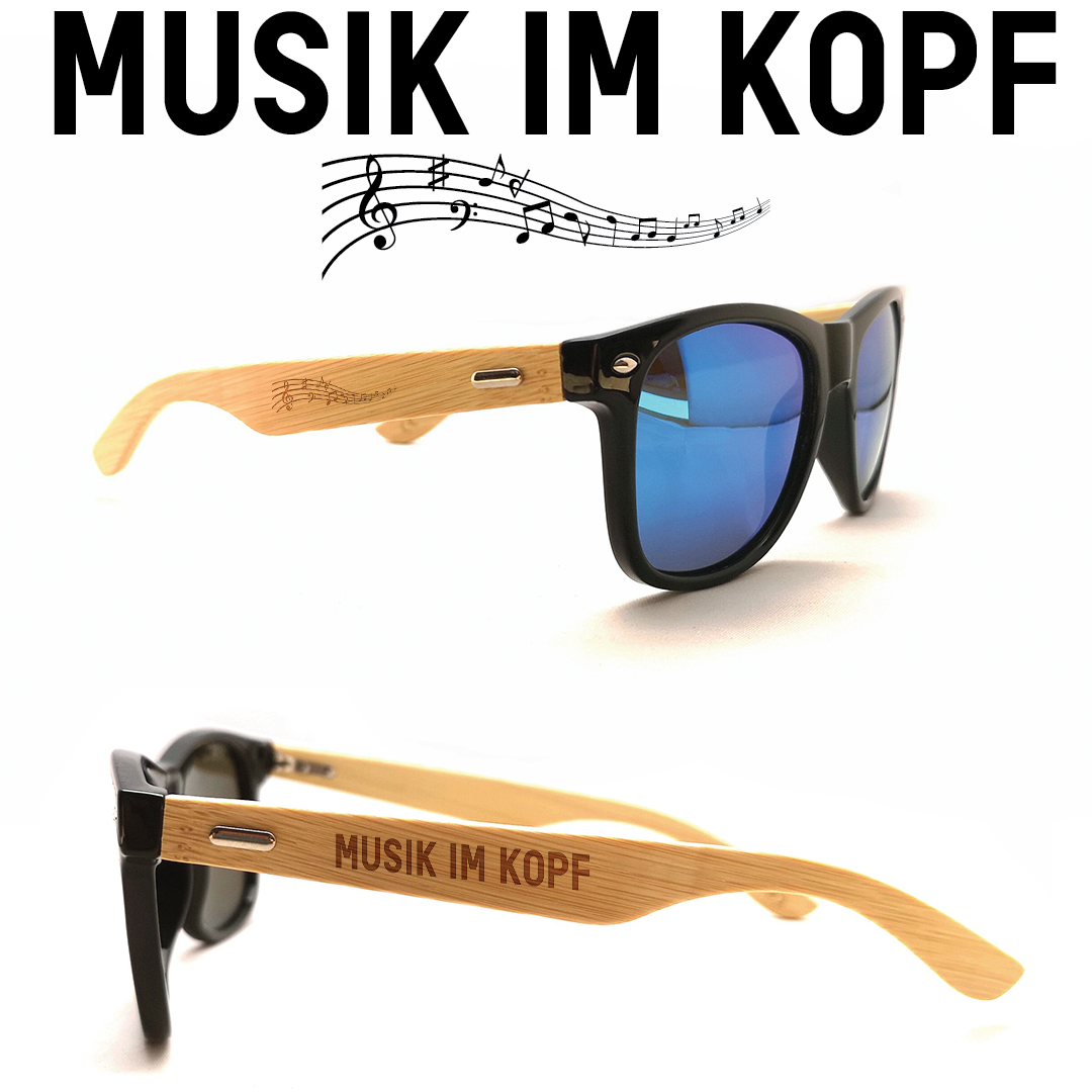 Sonnenbrille "Musik im Kopf" mit Bambus-Bügeln