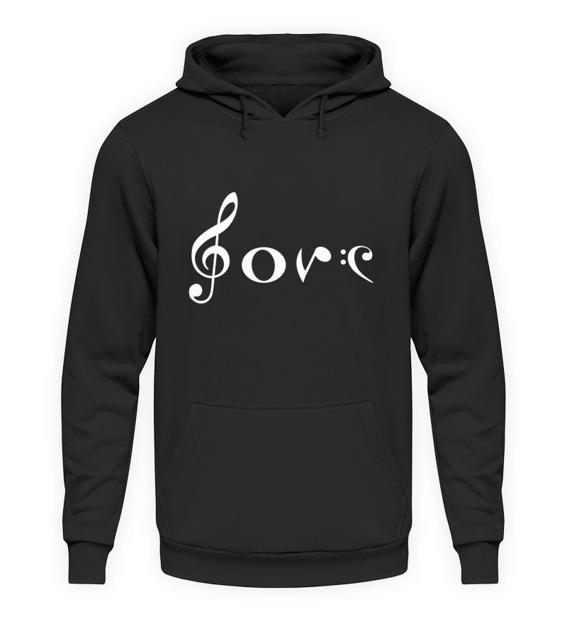 Musiker Hoodie Love Schwarz