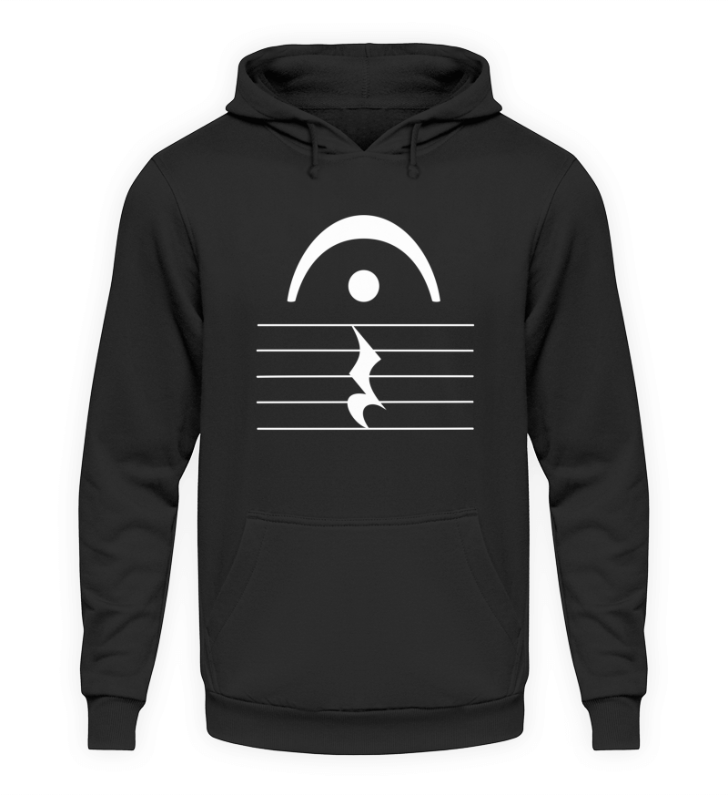 Musiker Pause Hoodie Schwarz