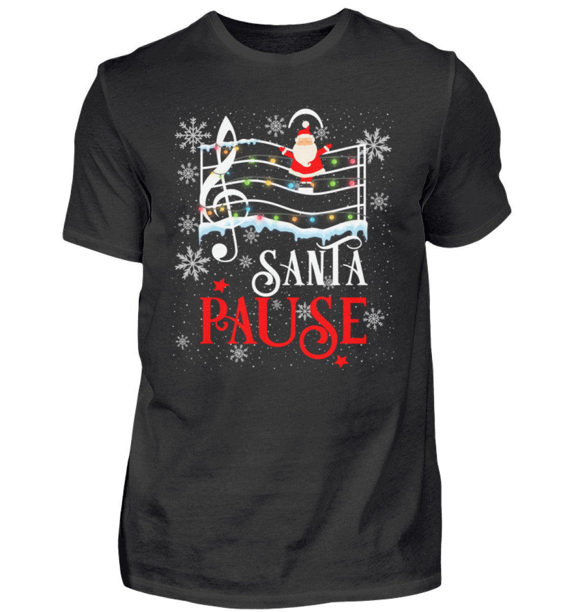 Musiker Weihnachts T-Shirt schwarz