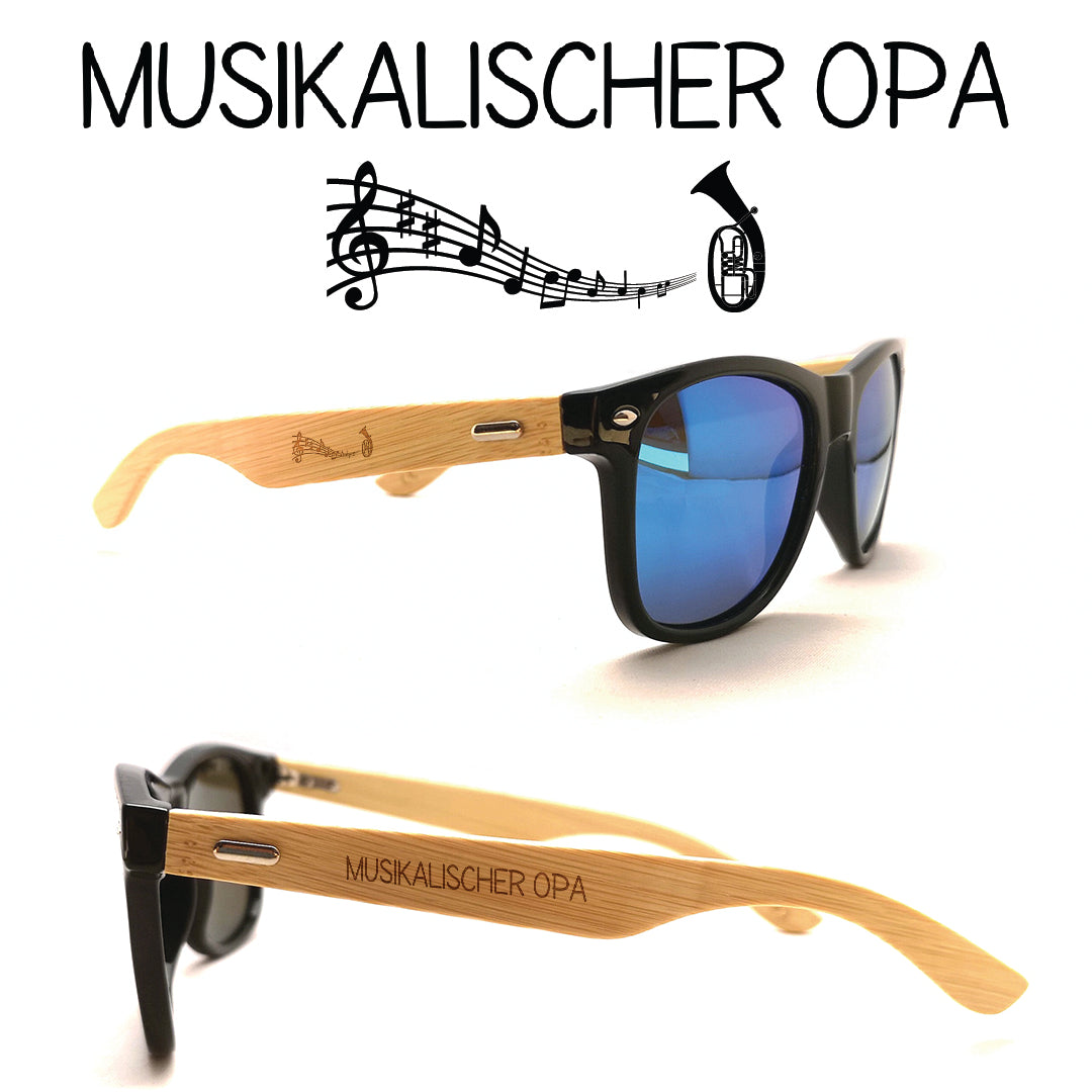 Musiker Sonnenbrillen Tenorhorn Opa