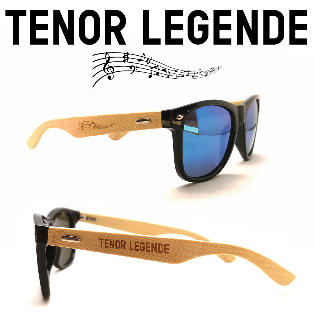 Musiker Sonnenbrille "Tenor Legende" mit Bambus-Bügeln