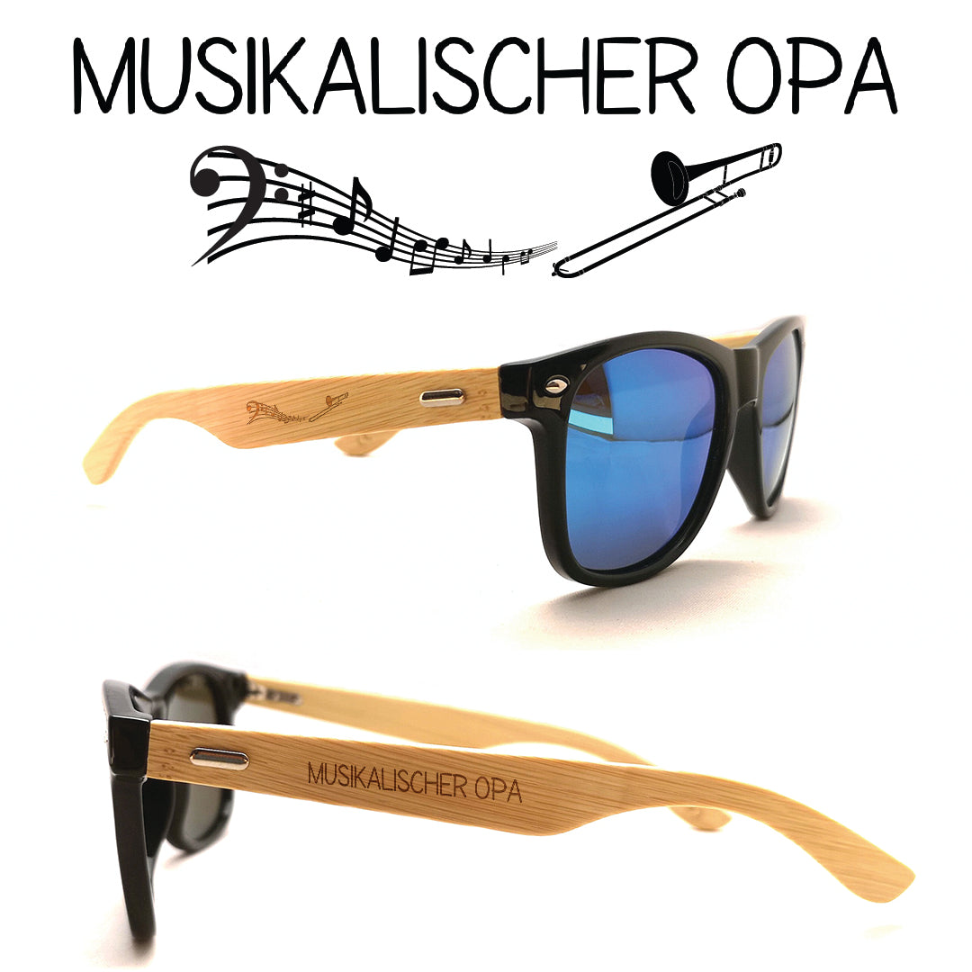 Musiker Sonnenbrillen Posaune Opa