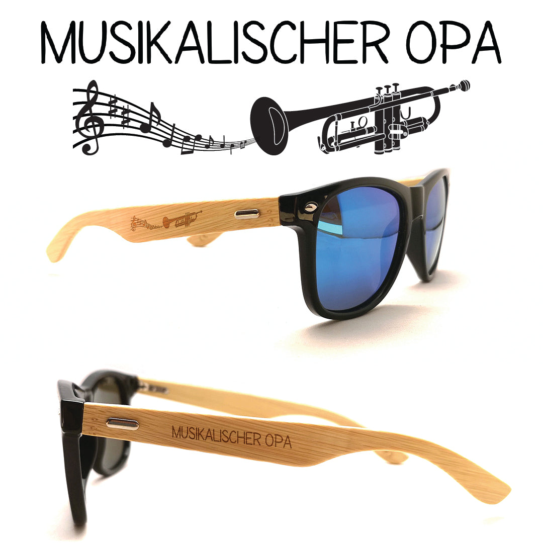 Musiker Sonnenbrillen Trompete Opa