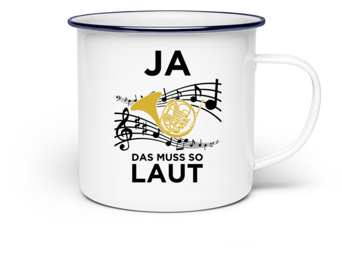 Emaille Tasse Horn