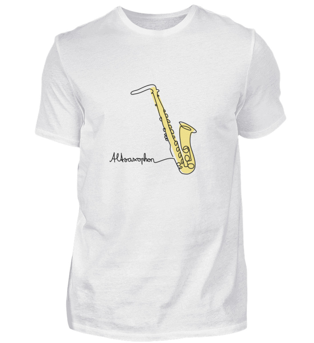 Alt-Saxophon T-Shirt Weiß