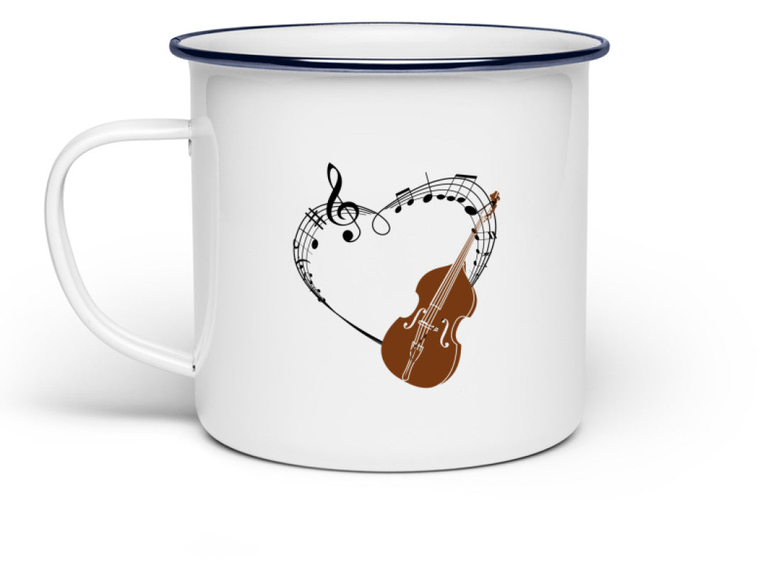 Emaille Tasse Kontrabass