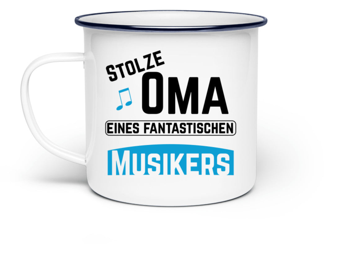 Emaille Tasse Oma Musiker