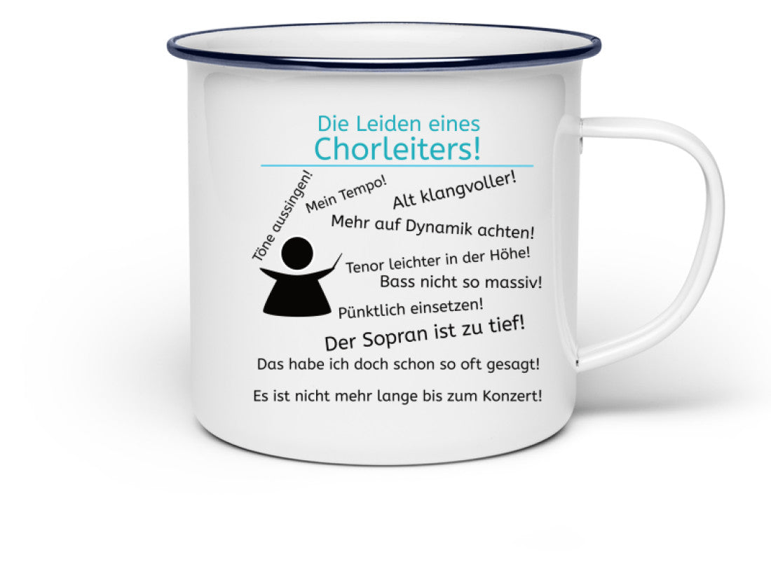 Chorleiter Emaille Tasse