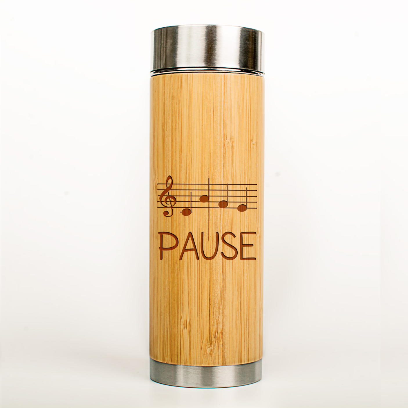 Musiker Bio-Bambus-Thermoskanne "CAFE Pause"