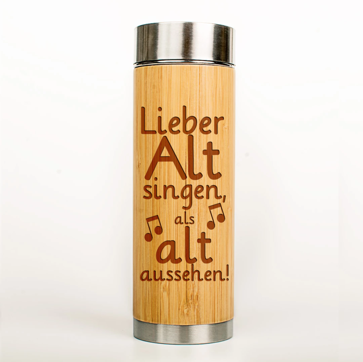 Musiker Bio-Bambus-Thermoskanne "Alt Singen"