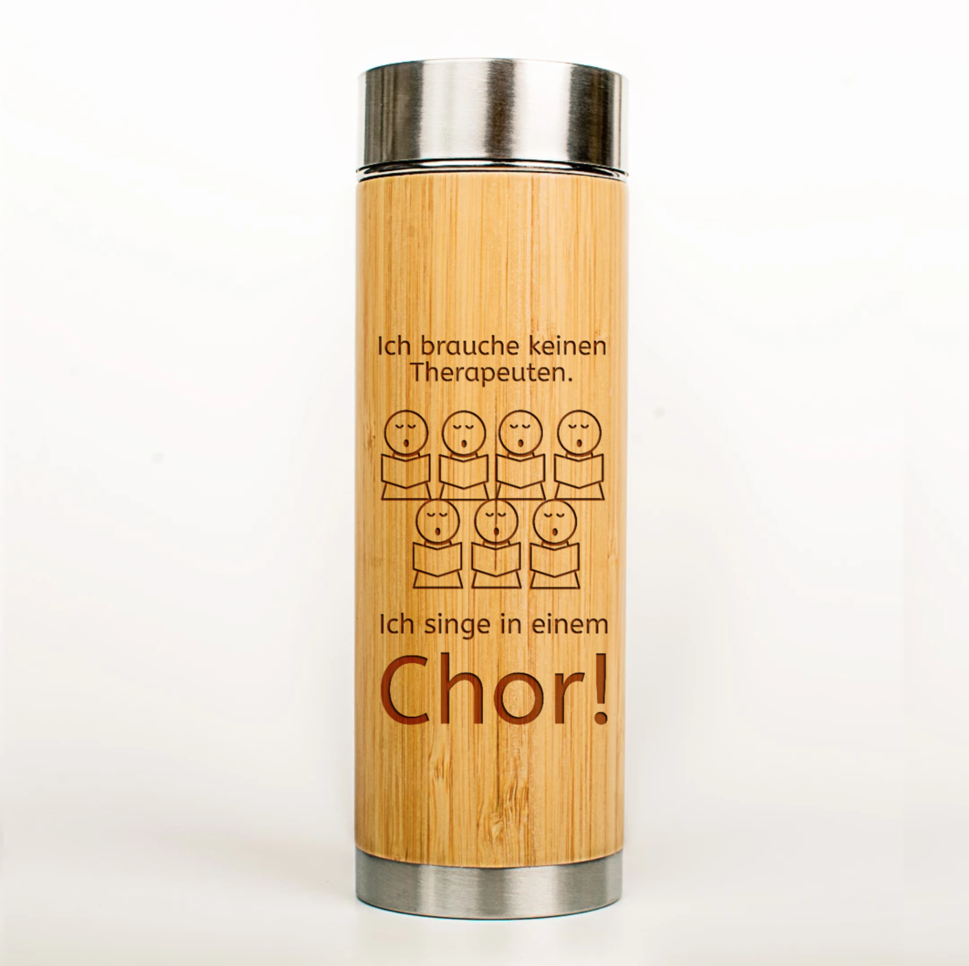 Musiker Bio-Bambus-Thermoskanne "Chor-Therapeut"