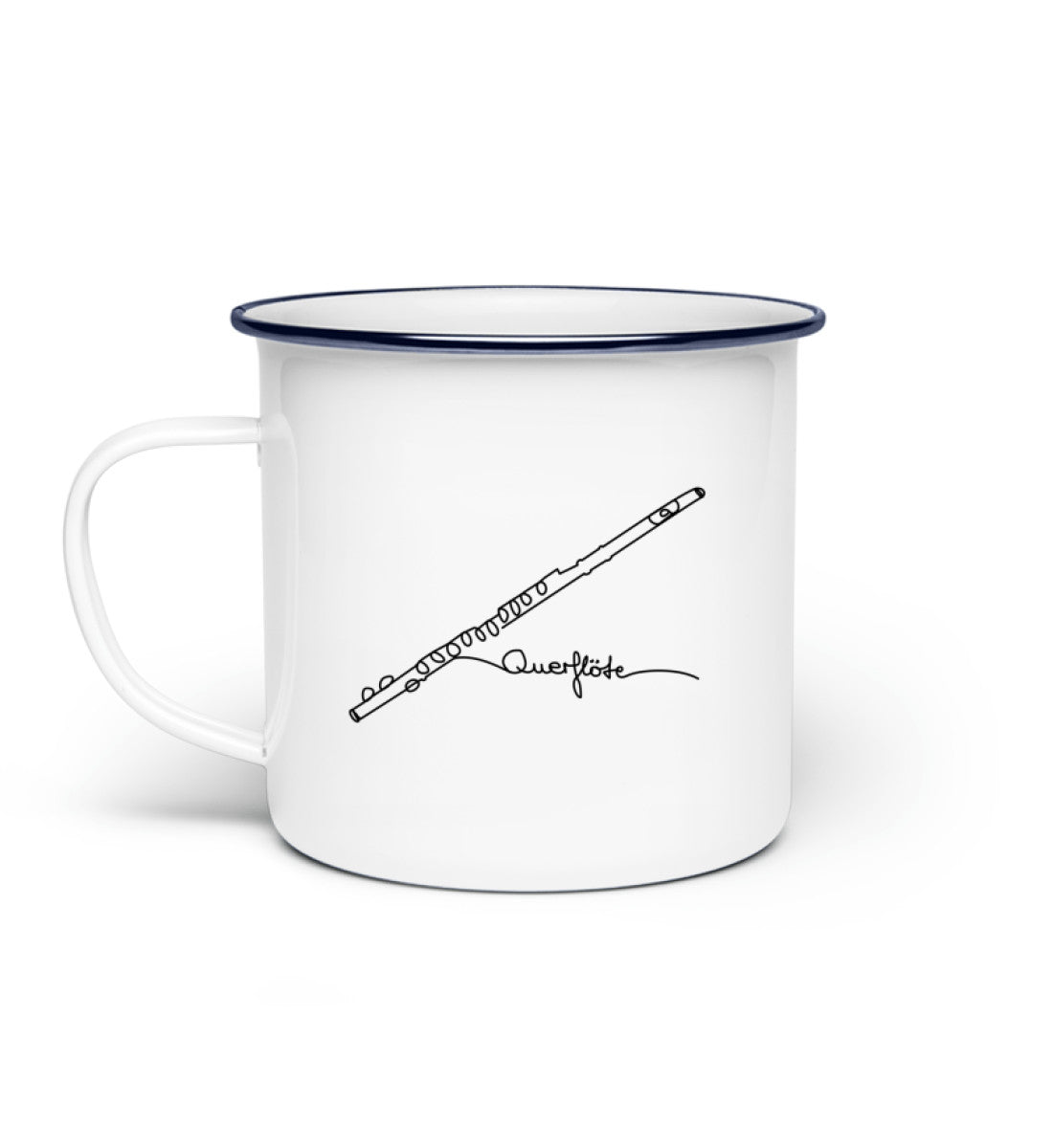 Querflöte Emaille Tasse
