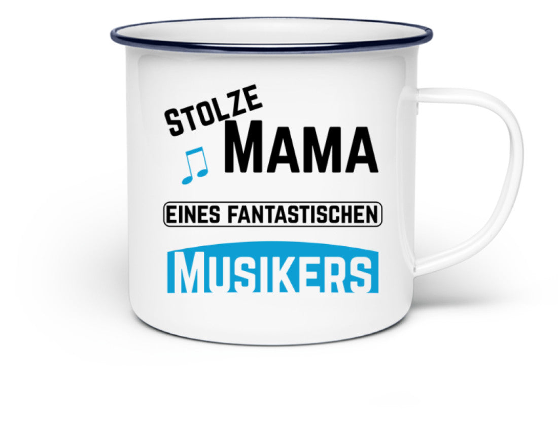 Emaille Tasse für die musikalische Mama