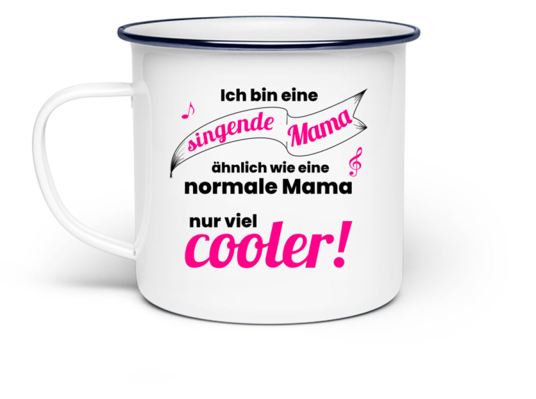 Emaille Tasse für die musikalische Mama