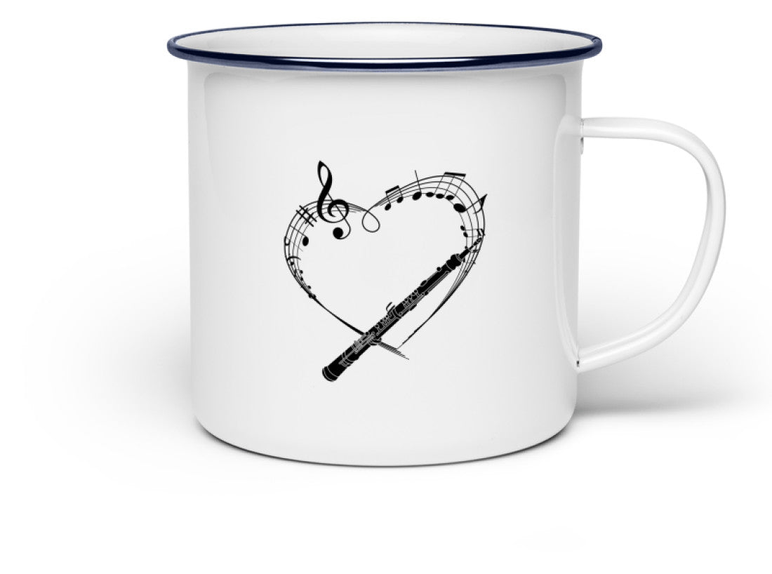 Oboe Emaille Tasse