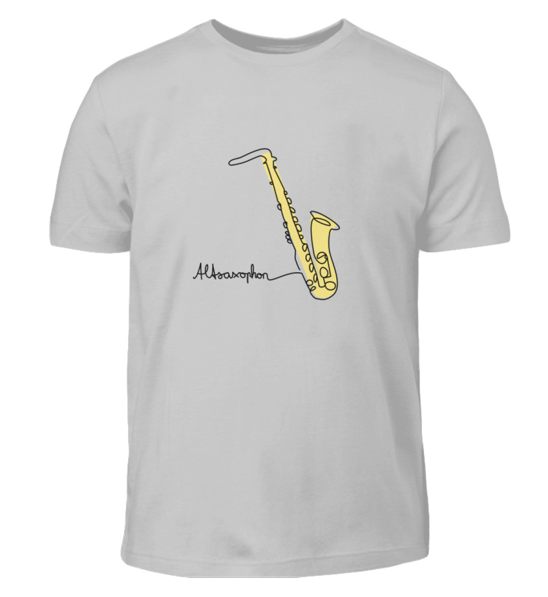 Alt-Saxophon Kinder T-Shirt grau