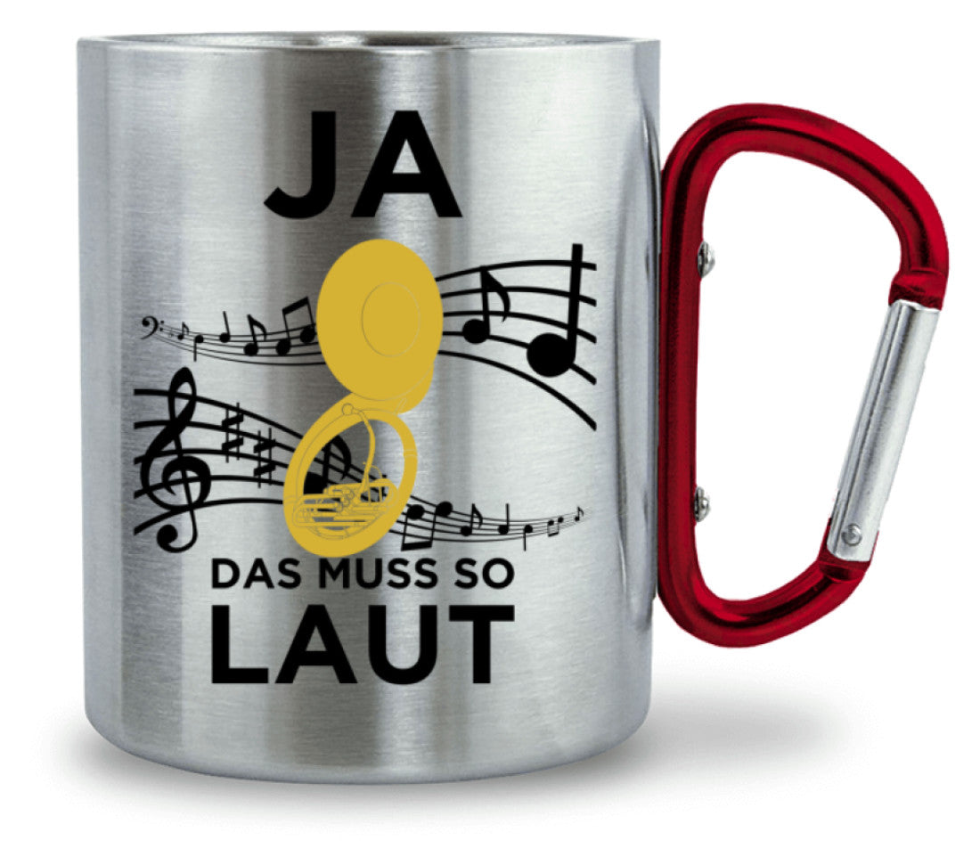 Edelstahl Tasse Sousaphon mit Karabiner