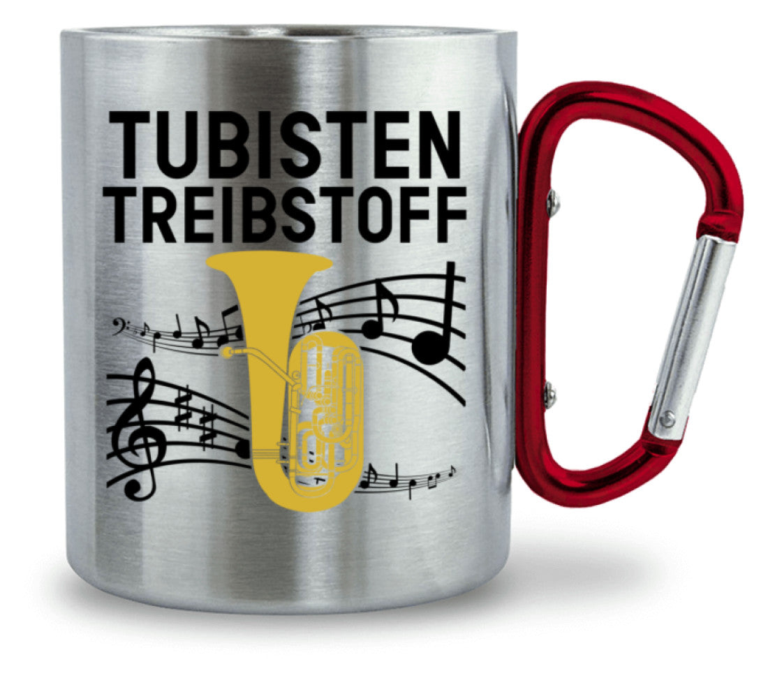 Edelstahl Tasse Tuba mit Karabiner